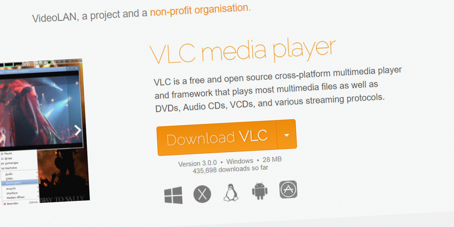 Вылетает vlc на телевизоре